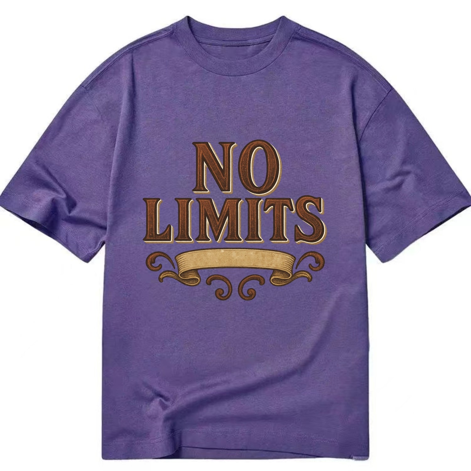 Bold typography design - "NO LIMITS" - boundless potential - Classic T-shirt - Purple