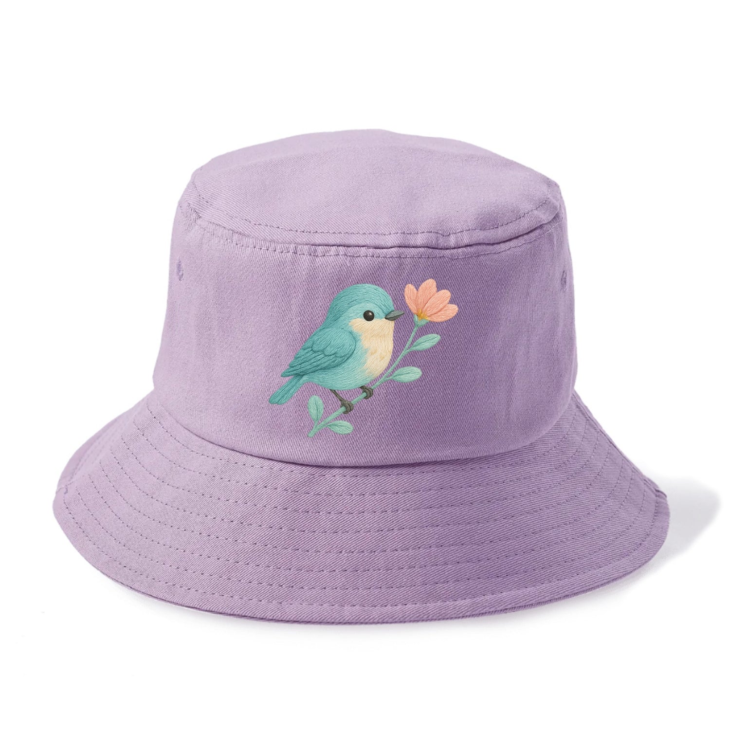 Aqua Chickadee - Bucket Hat - Purple