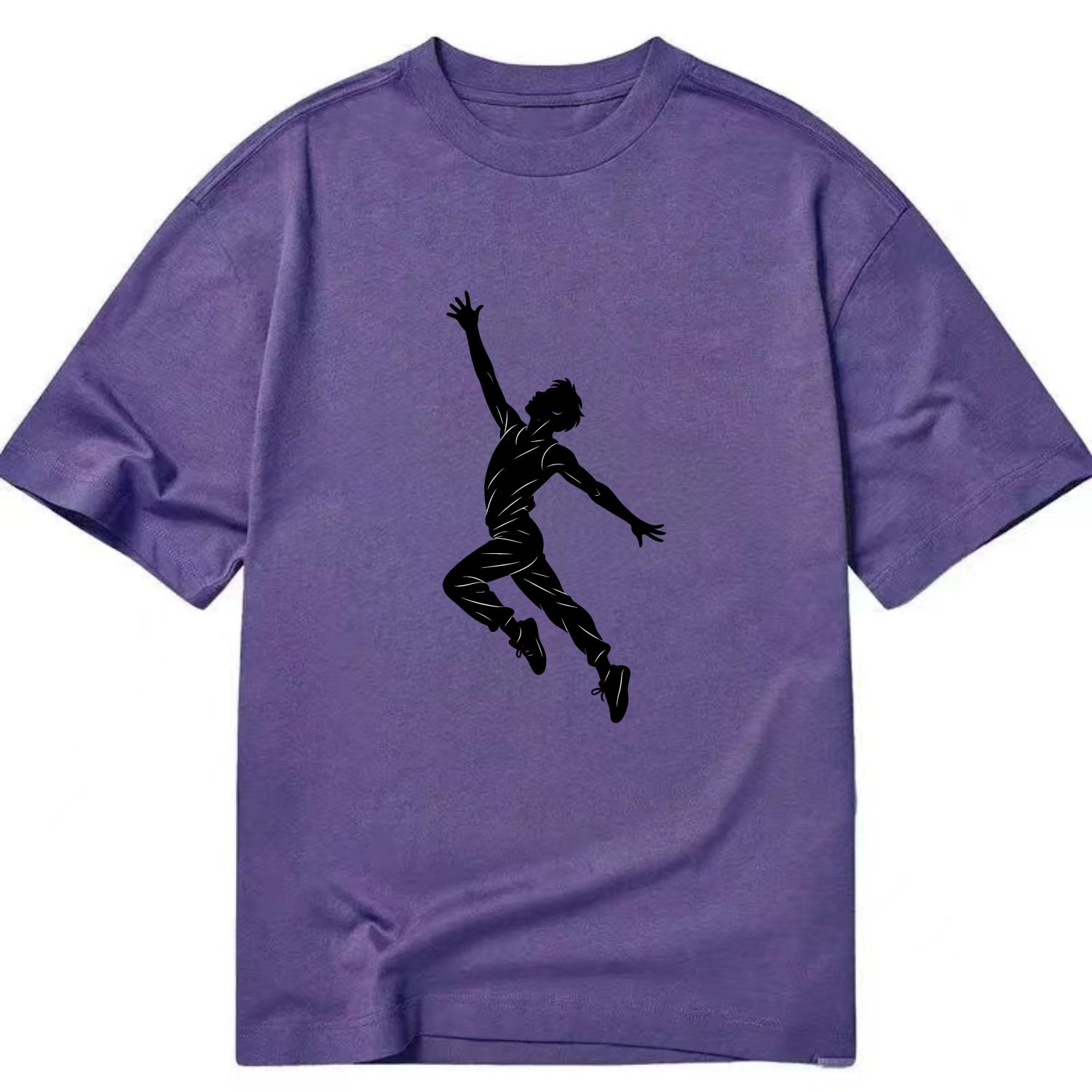 Modern dancer reaching skyward - Classic T-shirt - Purple