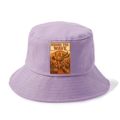 Crowd surfing at packed concert - "Riding the Wave" - concert energy - Bucket Hat - Purple