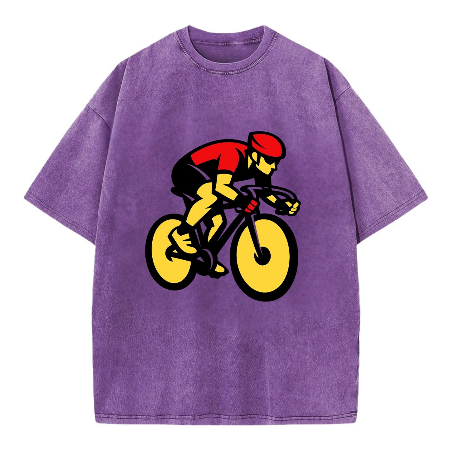 Speed Demon Cyclist - Vintage T-shirt - Purple