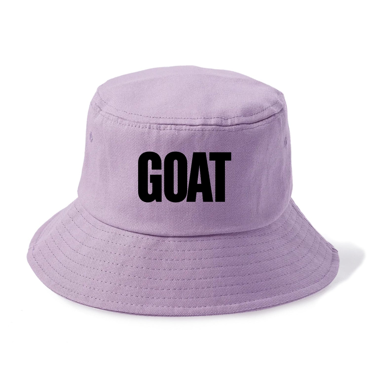 Bold typography design - "GOAT" - greatest of all time - Bucket Hat - Purple