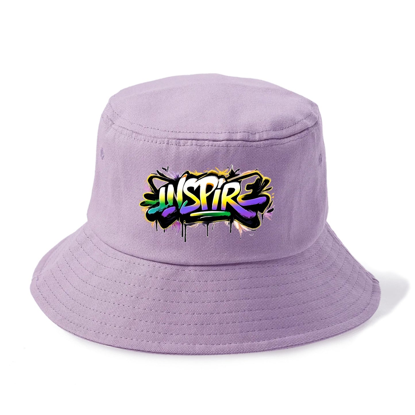 Bold typography design - "INSPIRE" - motivating others, being the spark - Bucket Hat - Purple