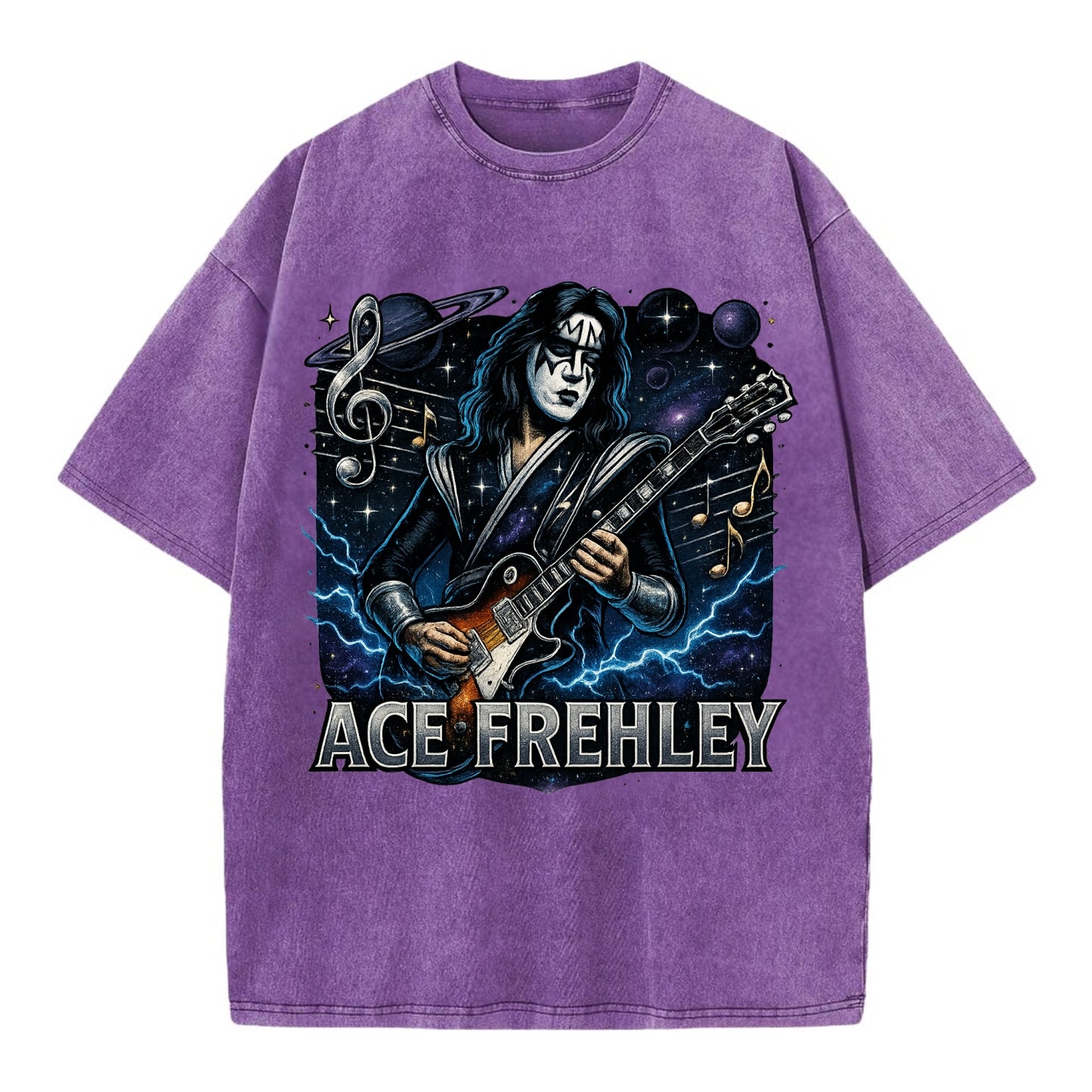 Ace Musical Cosmos - Vintage T-shirt - Purple