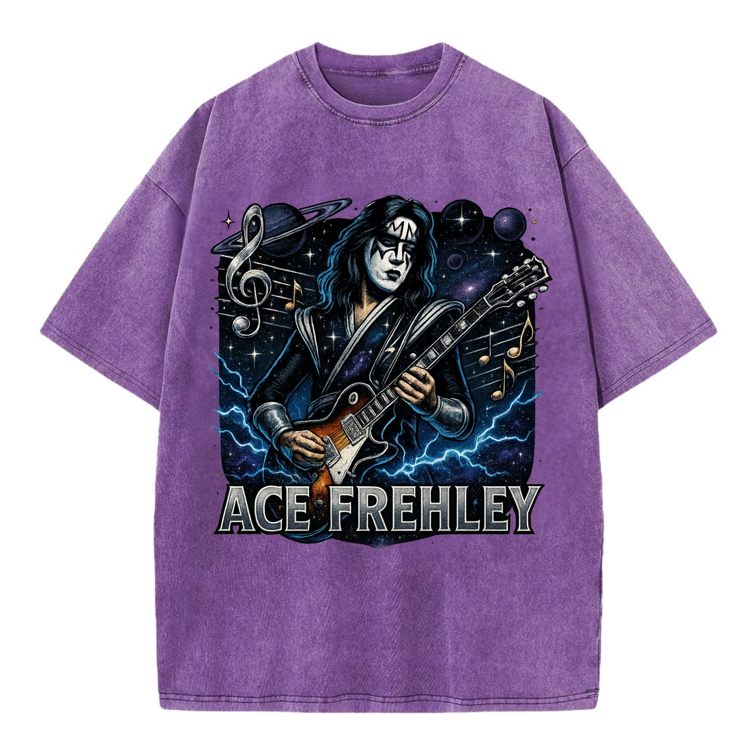 Ace Musical Cosmos - Vintage T-shirt - Purple