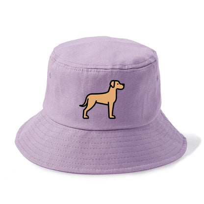 Great Dane - Fawn colored flat side profile - Bucket Hat - Purple