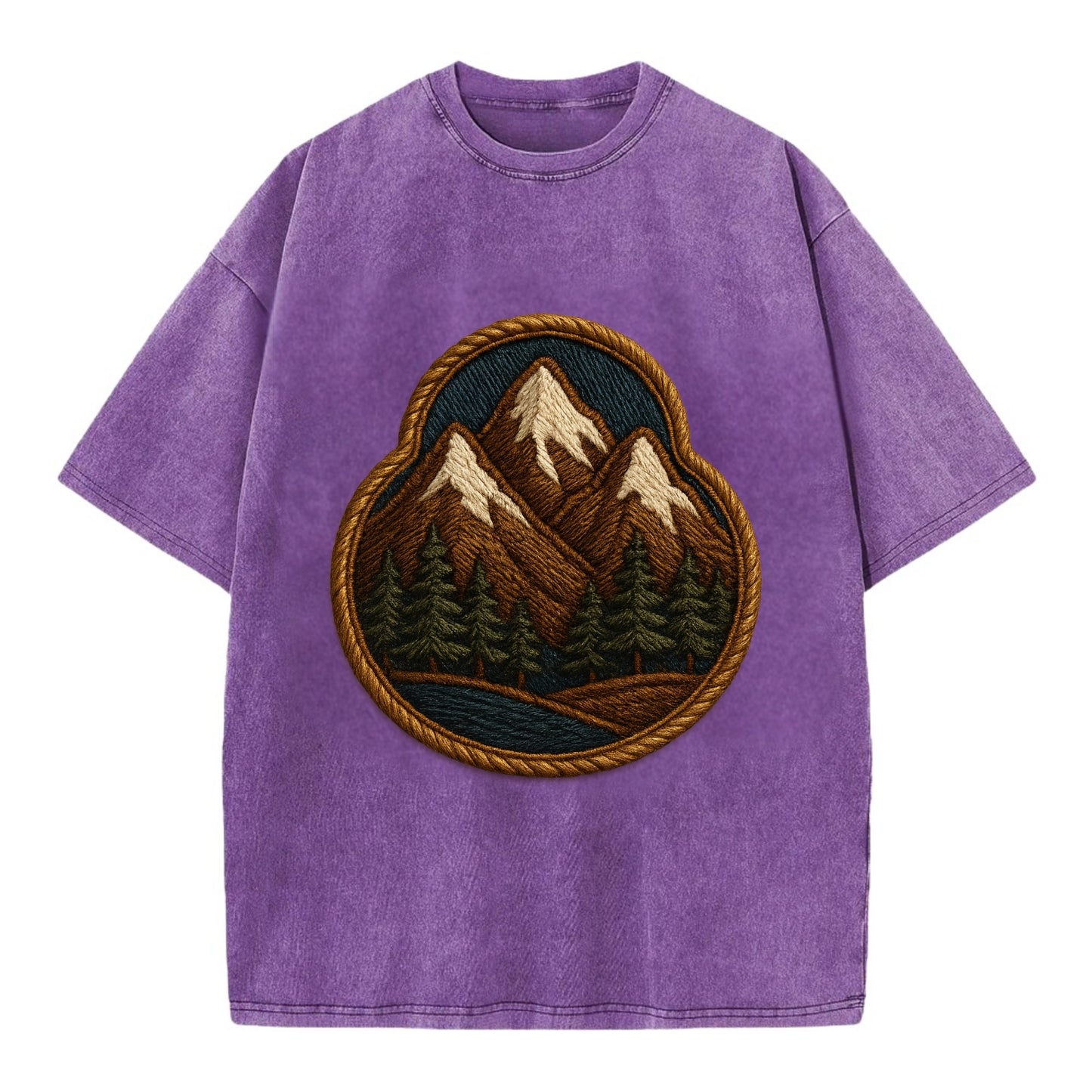 Mountain Range  - Vintage T-shirt - Purple