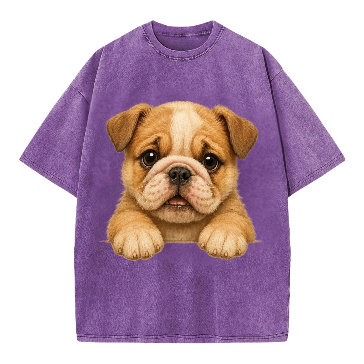 Bulldog  - Vintage T-shirt - Purple