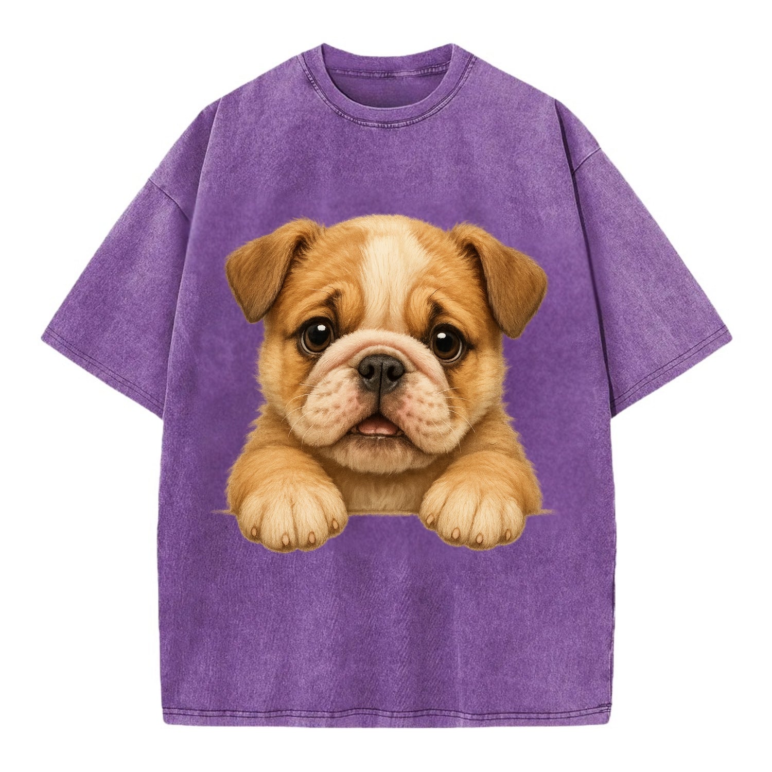 Bulldog  - Vintage T-shirt - Purple
