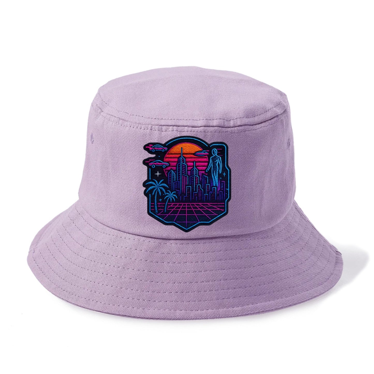 Cyberpunk City - Bucket Hat - Purple