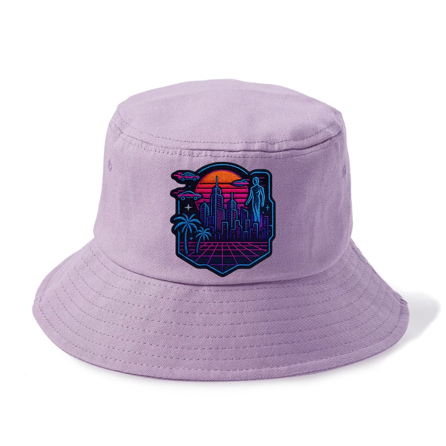 Cyberpunk City - Bucket Hat - Purple