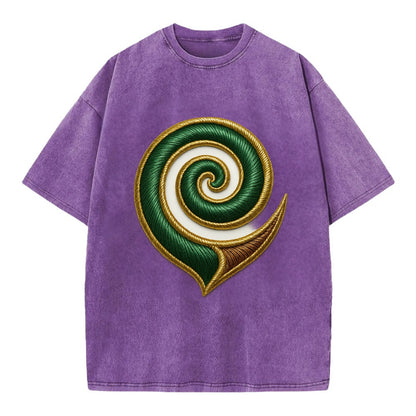 Maori Koru  - Vintage T-shirt - Purple