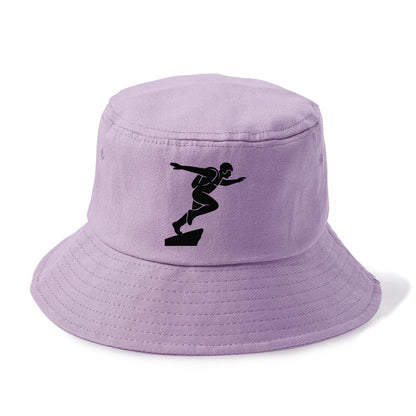Base jumper launching off - Bucket Hat - Purple