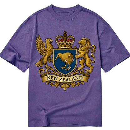 New Zealand Heritage Badge  - Classic T-shirt - Purple