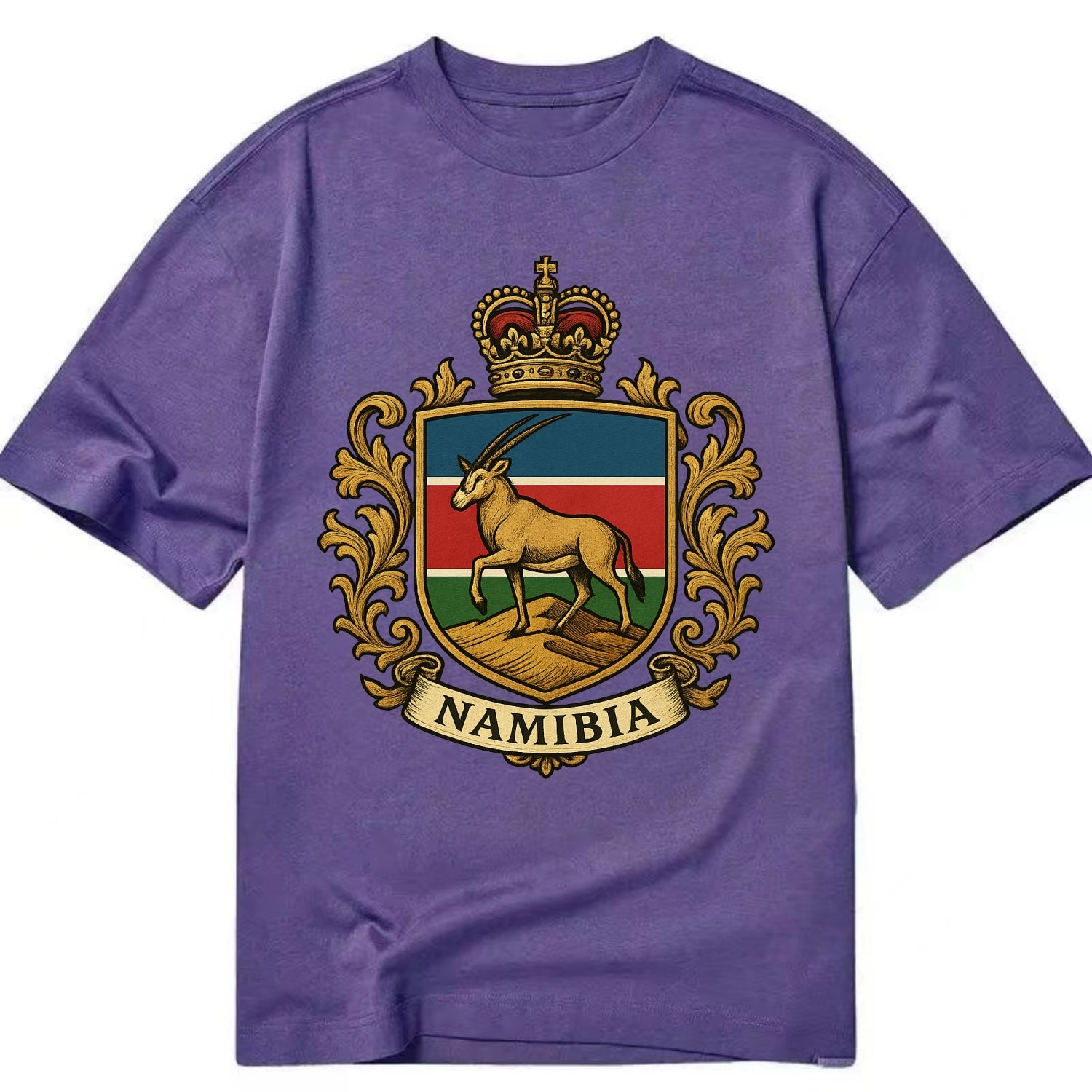 Namibia Heritage Badge  - Classic T-shirt - Purple