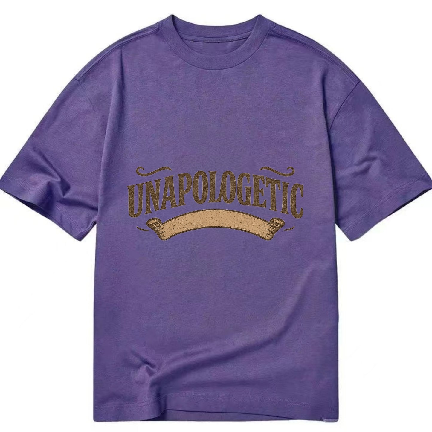 Bold typography design - "UNAPOLOGETIC" - no regrets, owning it - Classic T-shirt - Purple