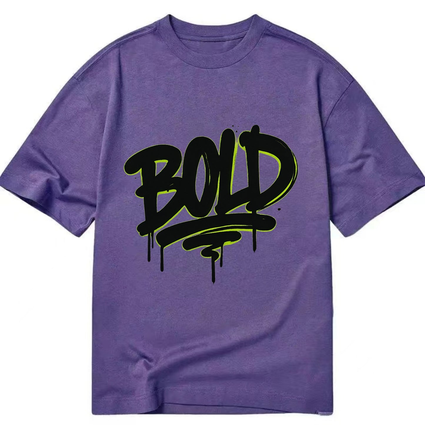 Bold typography design - "BOLD" - courageous, standing out - Classic T-shirt - Purple