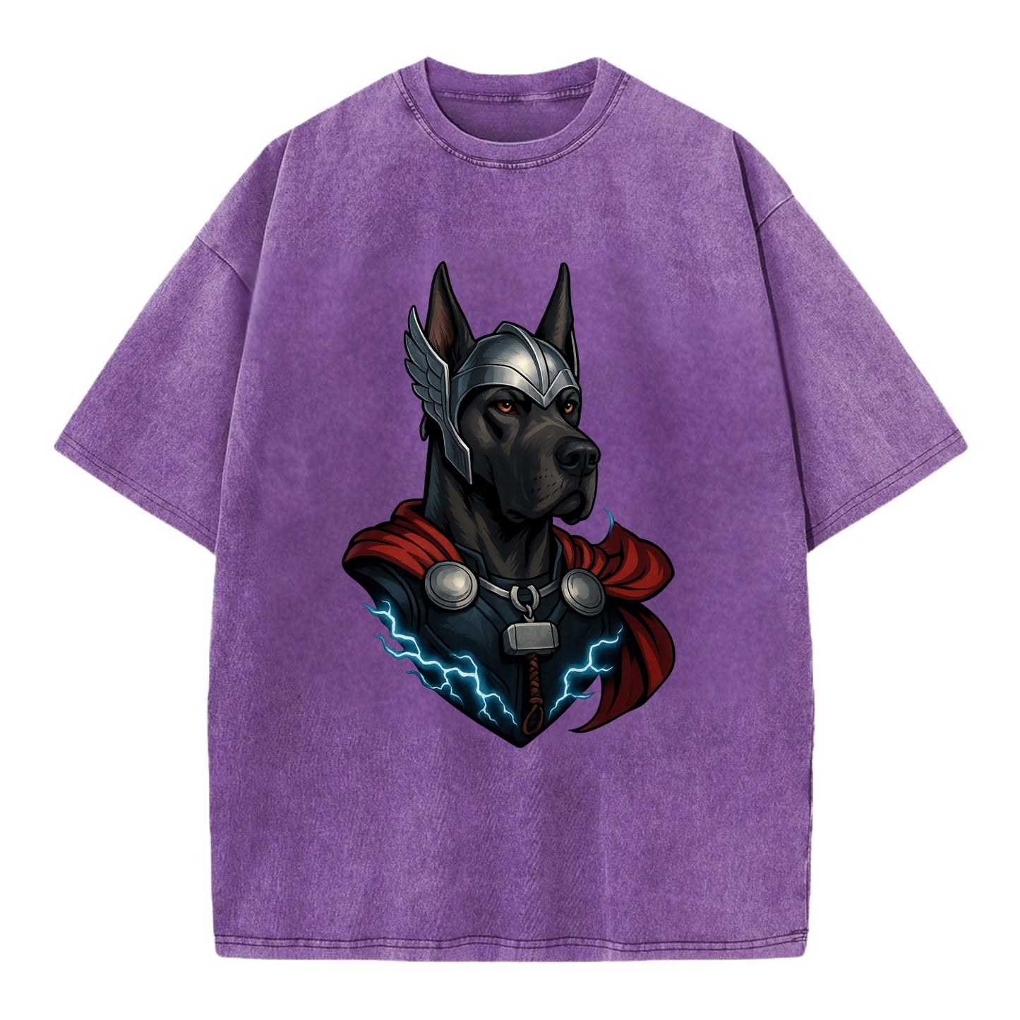 Great Dane Thor  - Vintage T-shirt - Purple