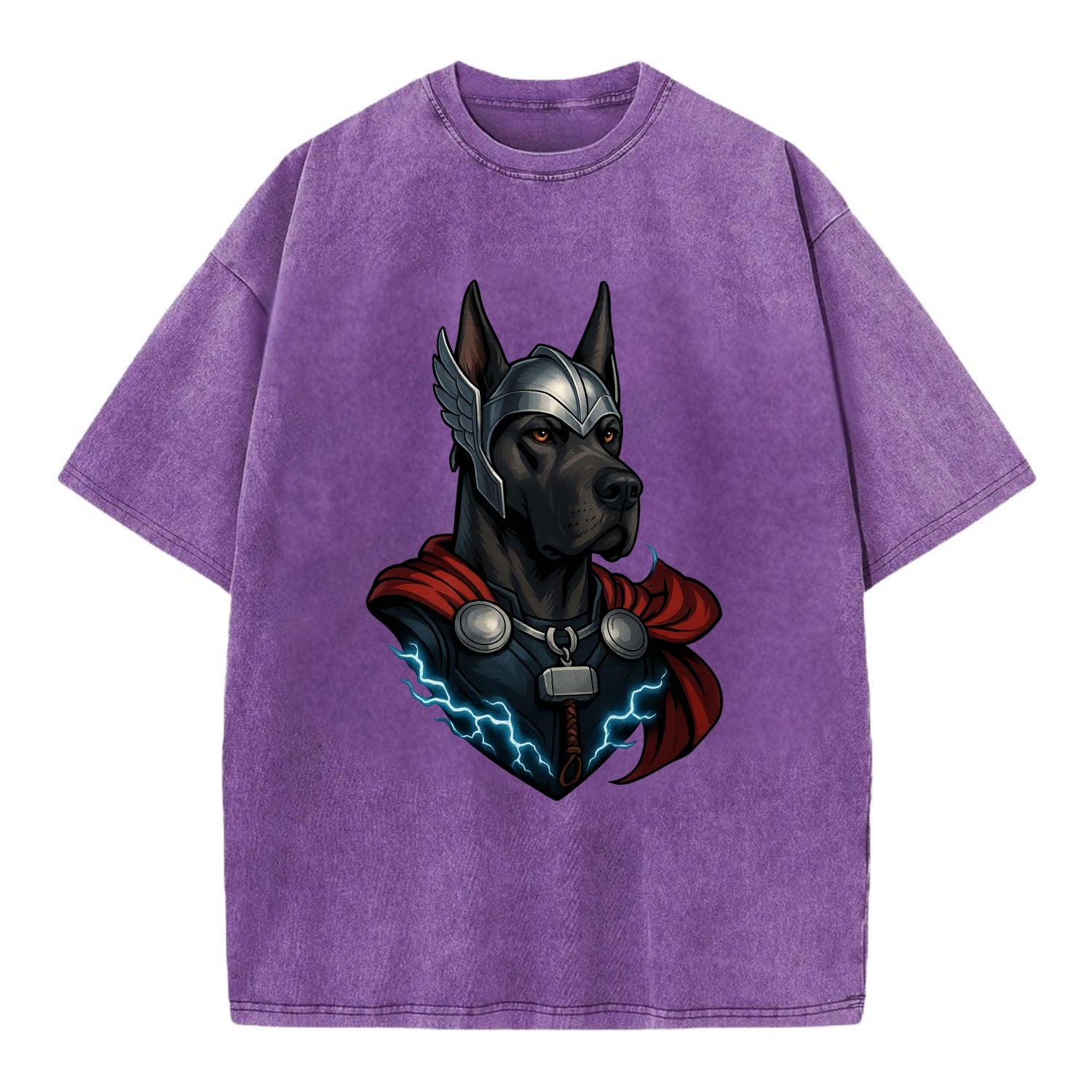 Great Dane Thor  - Vintage T-shirt - Purple