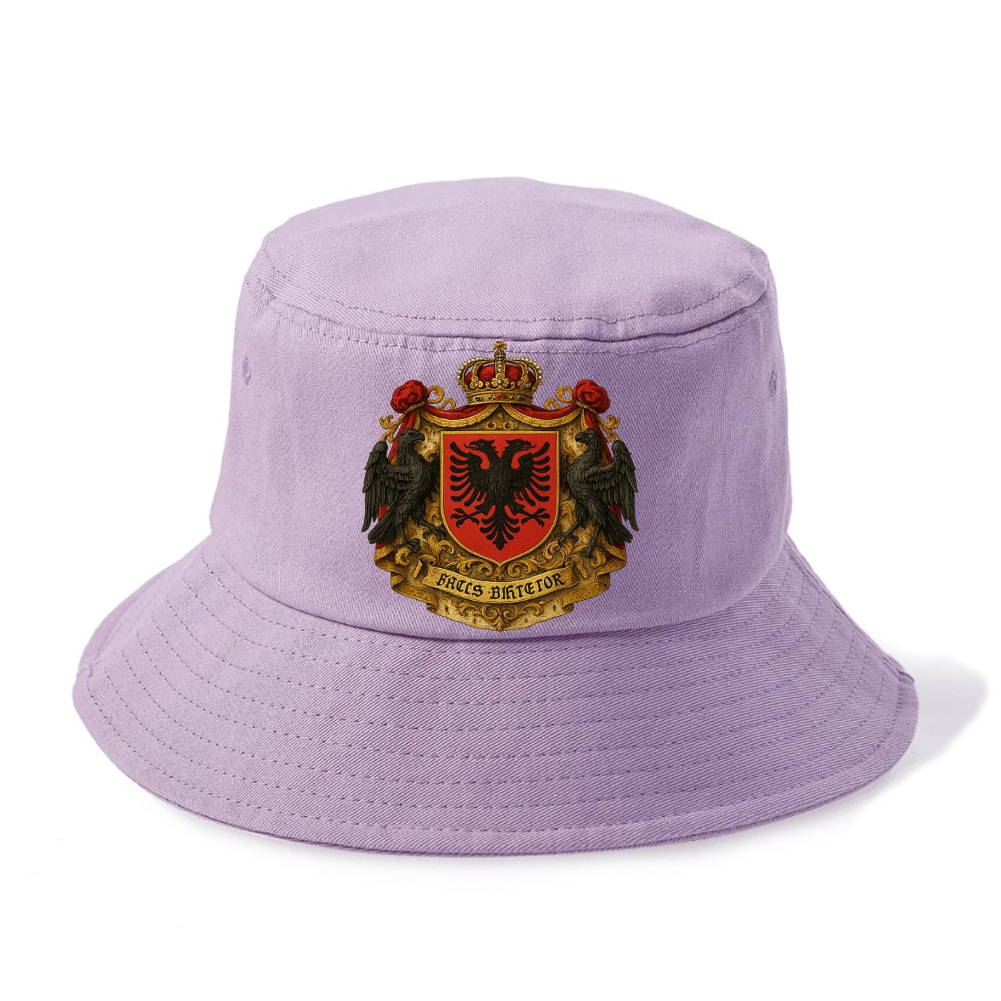 Albania Double Eagle Emblem  - Bucket Hat - Purple