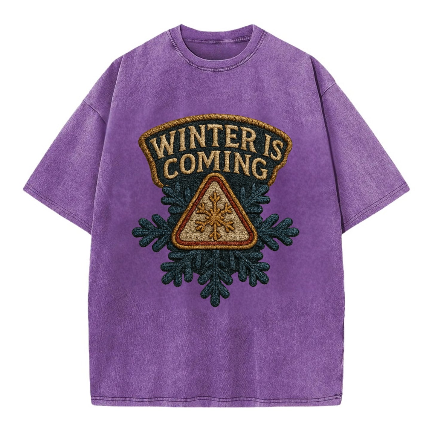 Winter Is Coming  - Vintage T-shirt - Purple