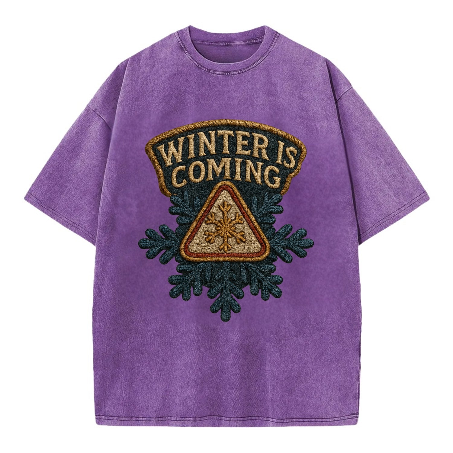Winter Is Coming  - Vintage T-shirt - Purple