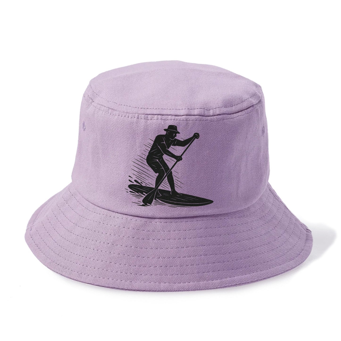 Stand-up paddleboarder on calm water - Bucket Hat - Purple