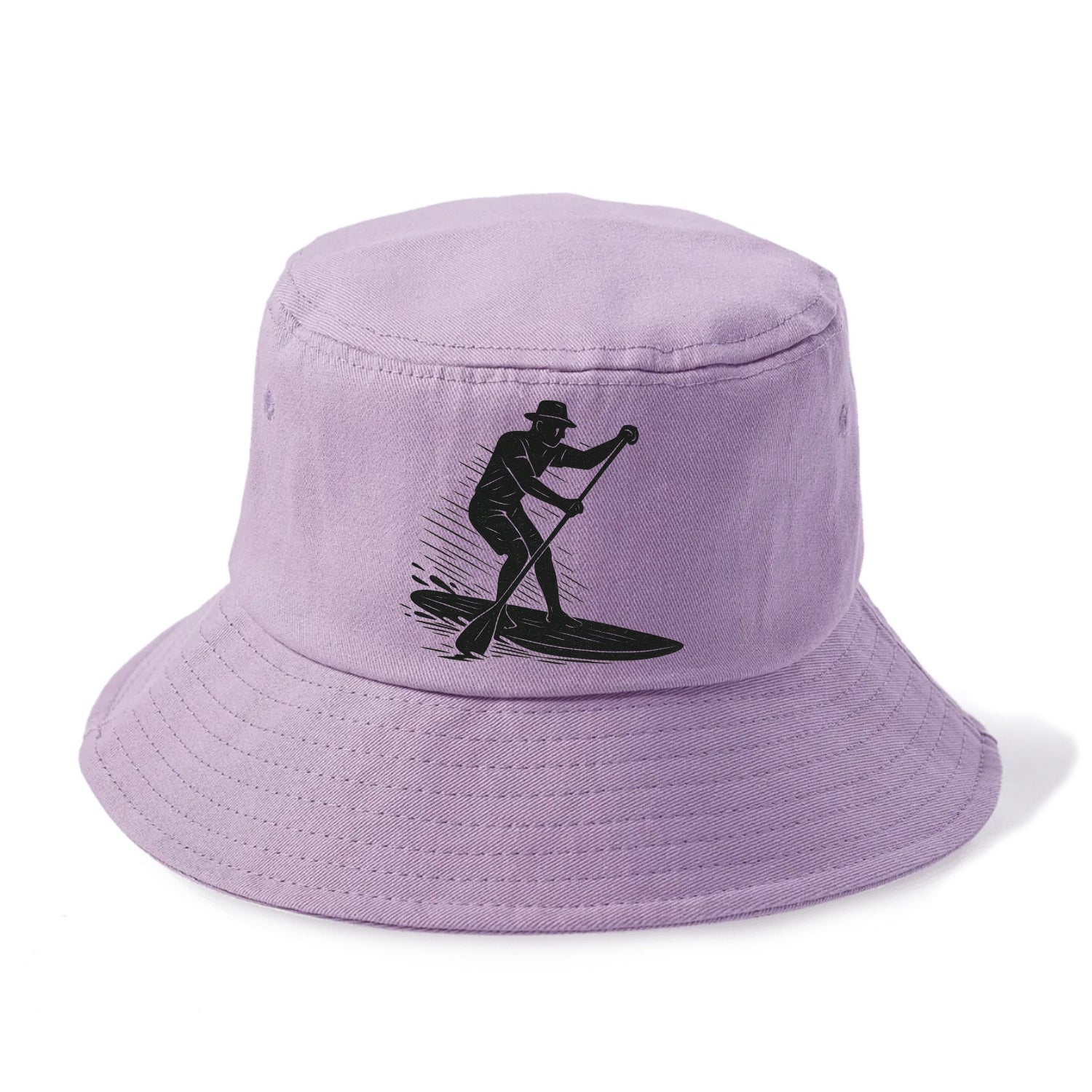 Stand-up paddleboarder on calm water - Bucket Hat - Purple