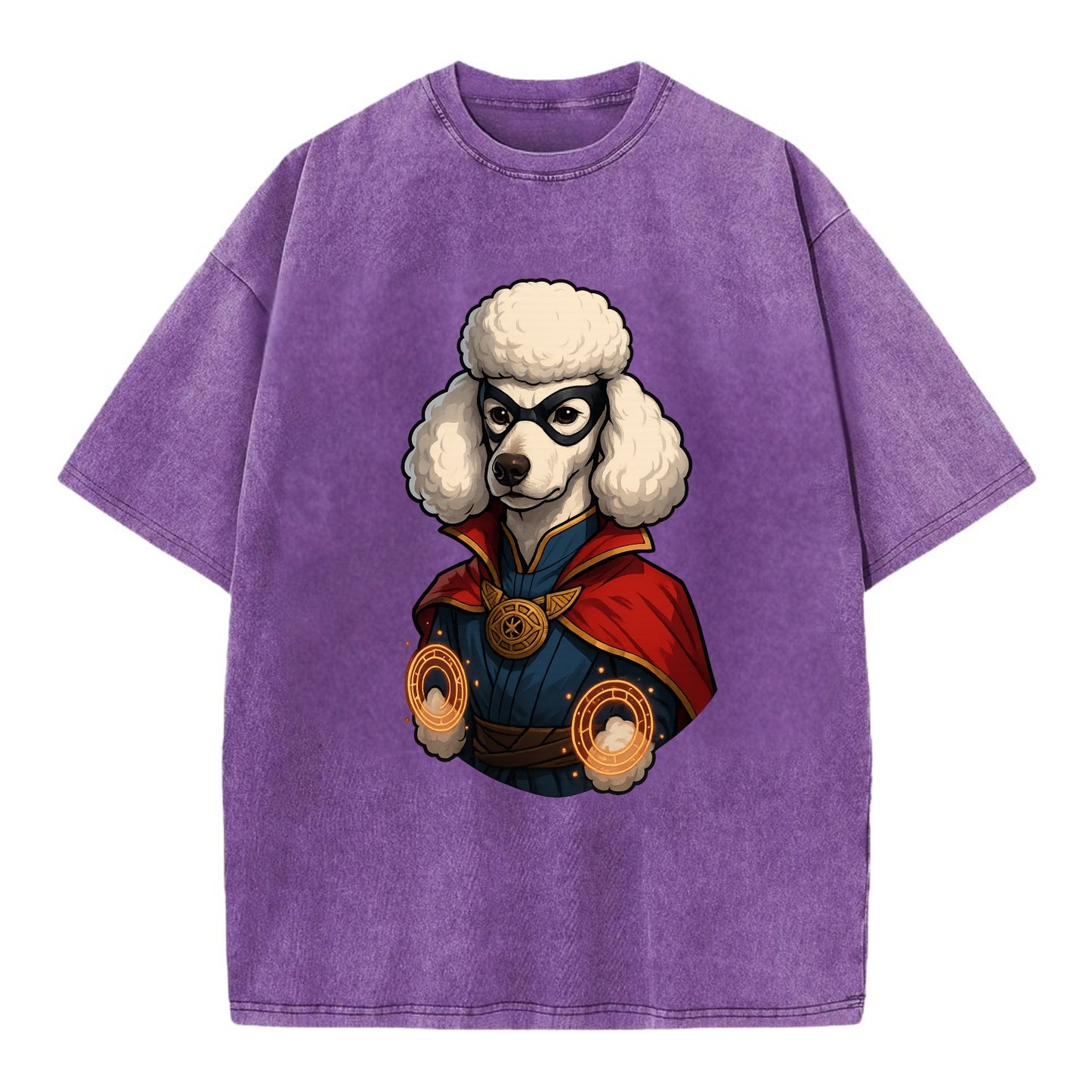 Poodle Doctor Strange  - Vintage T-shirt - Purple
