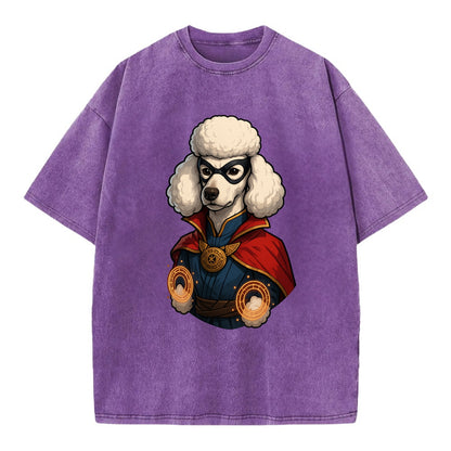 Poodle Doctor Strange  - Vintage T-shirt - Purple