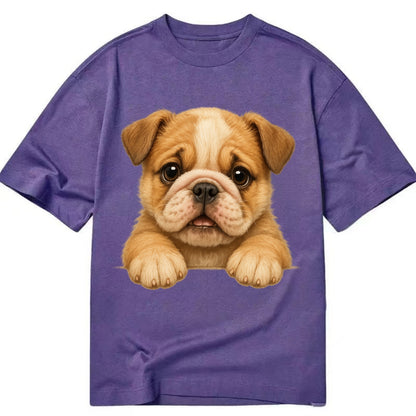 Bulldog  - Classic T-shirt - Purple