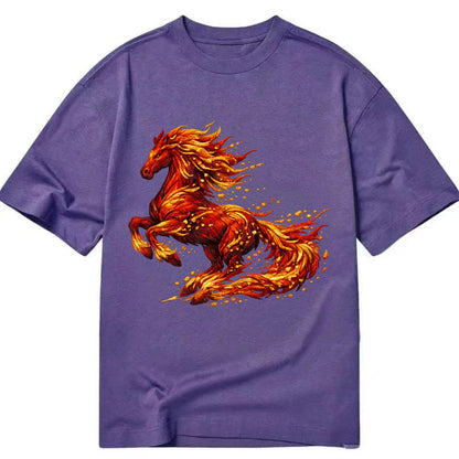 EMBER RISING | Sparks forming into horse shape | Particles of fire | Energy - Classic T-shirt - Purple
