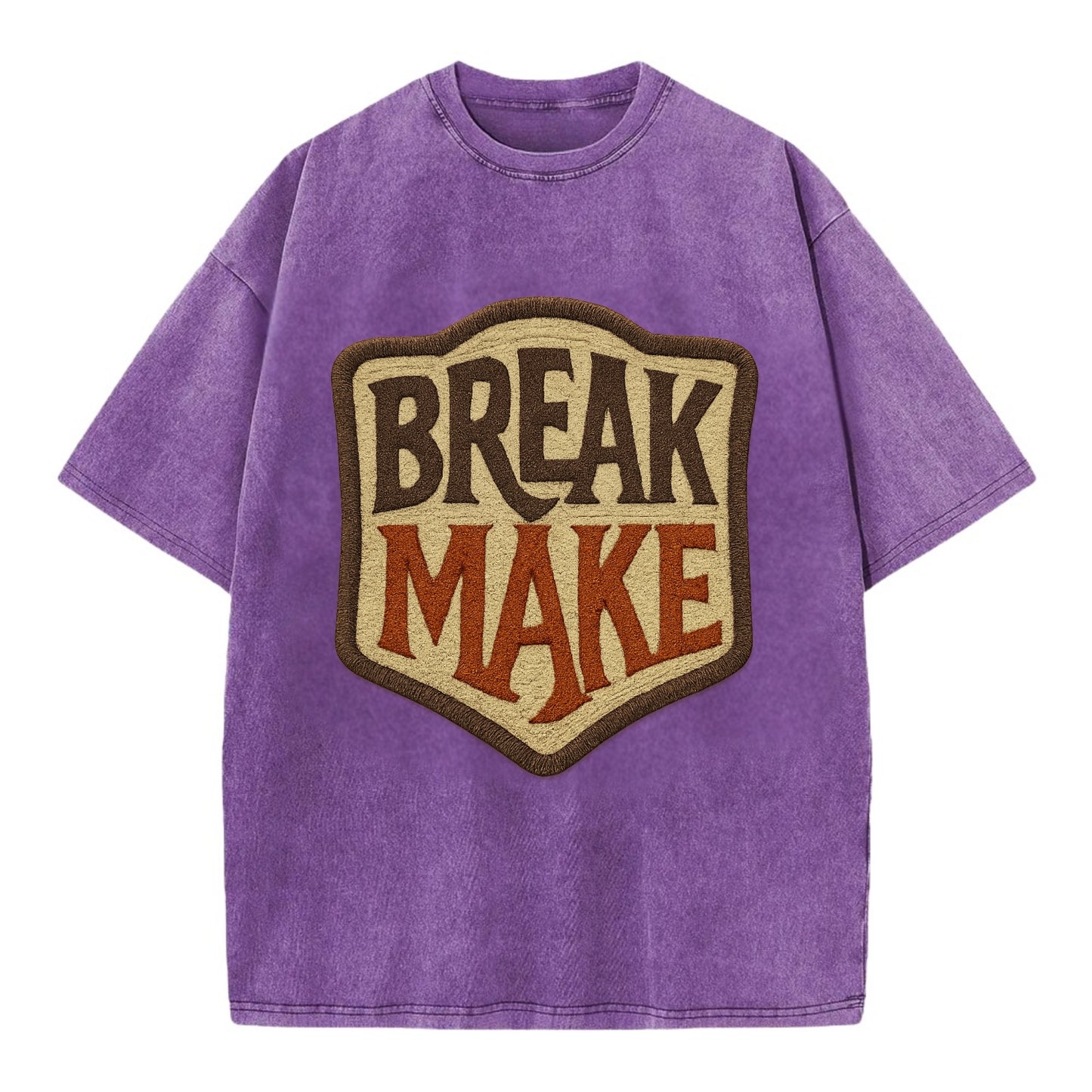 BREAK;MAKE THE RULES Rebel Red Snapback - Vintage T-shirt - Purple