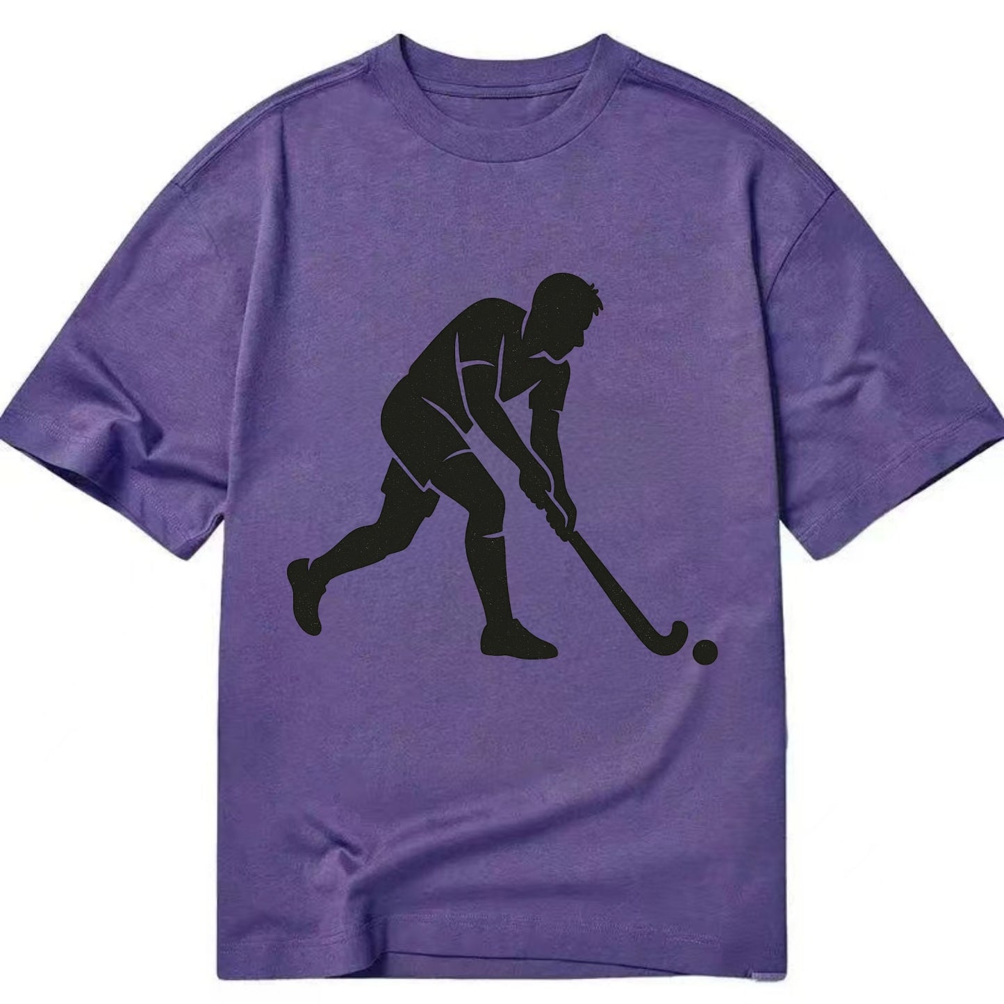 Field hockey player striking the ball - Classic T-shirt - Purple