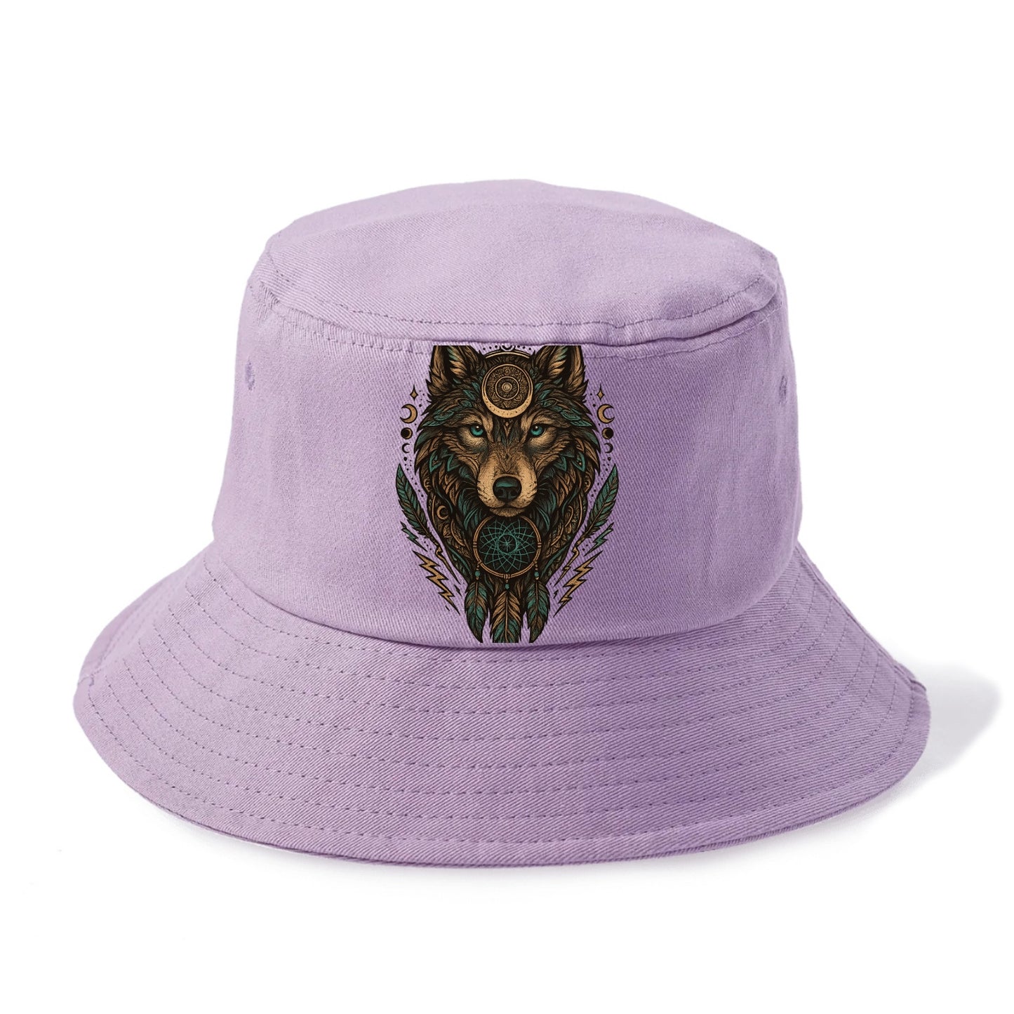 Storm Wolf Thunder  - Bucket Hat - Purple