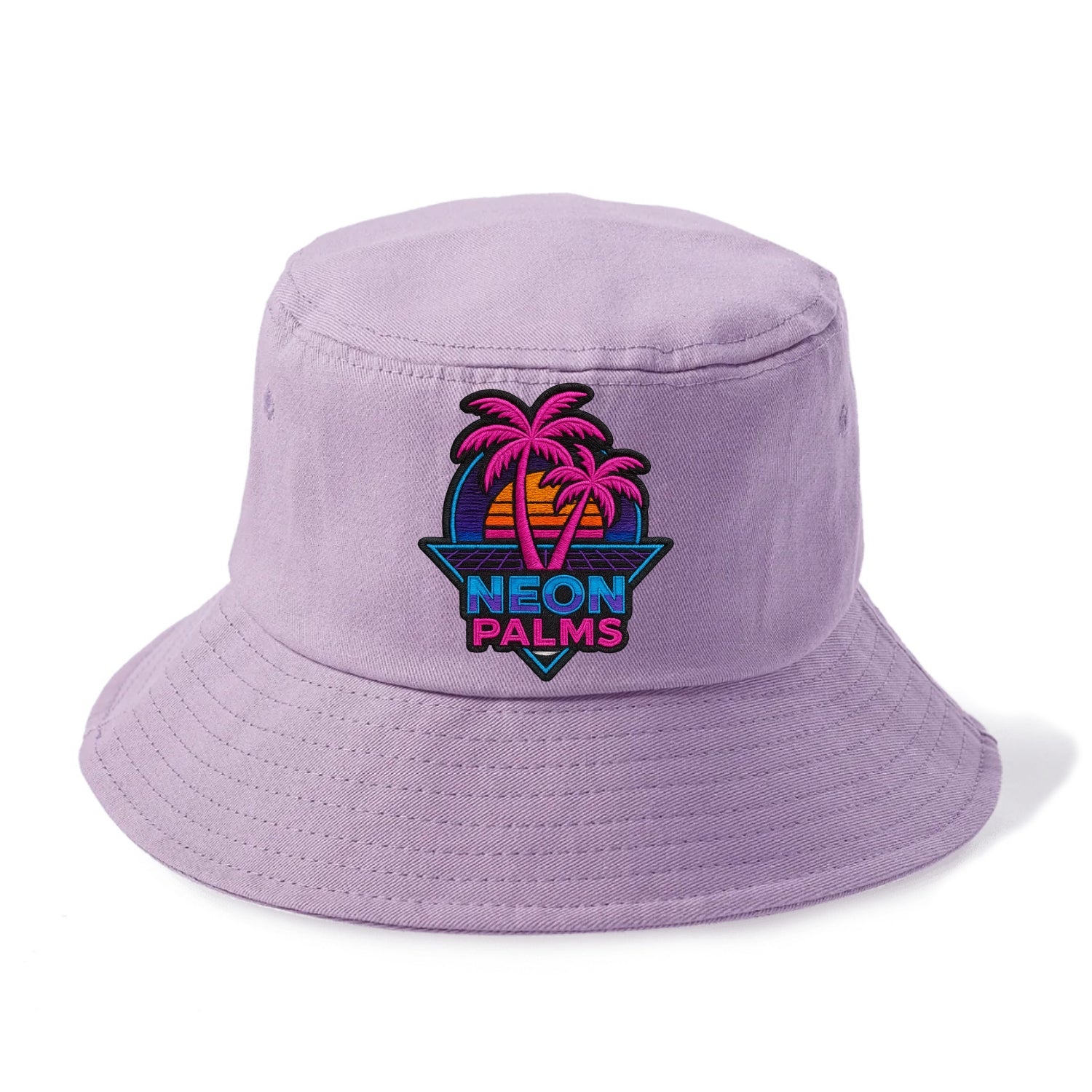 Neon Palms - Bucket Hat - Purple