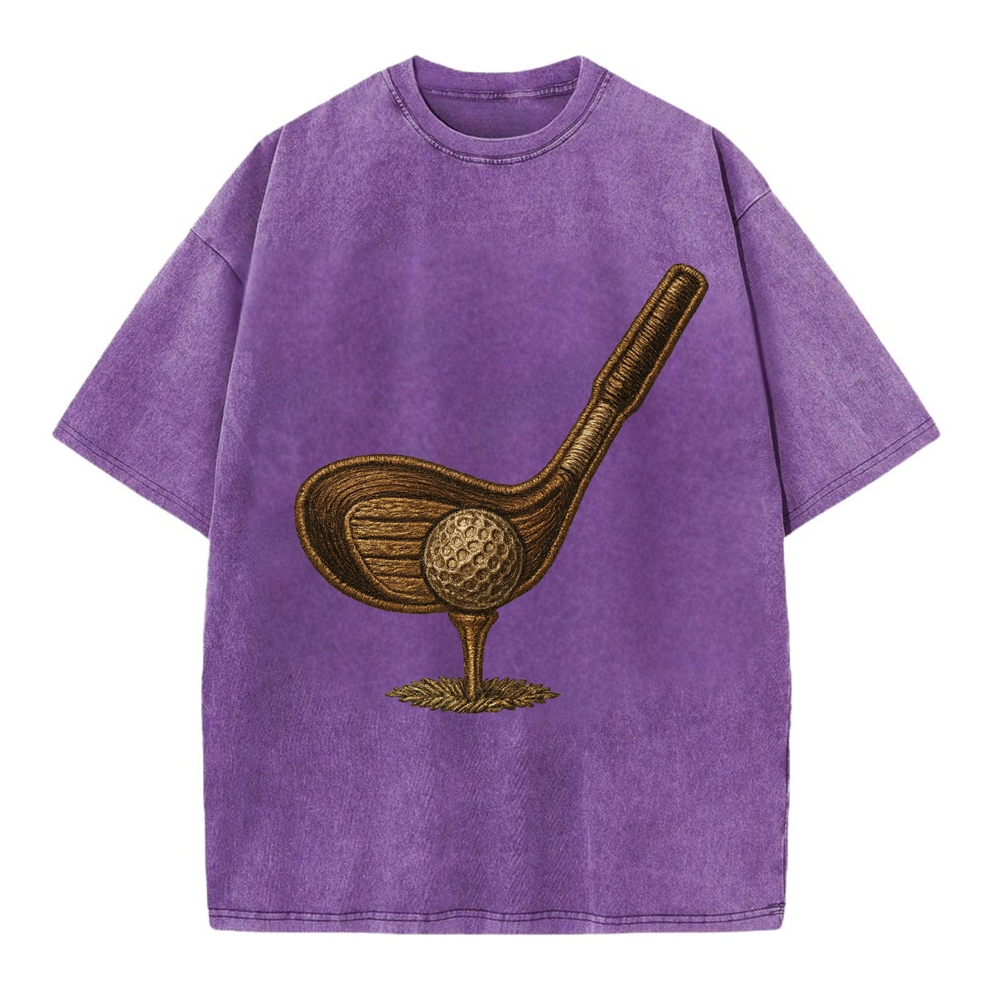 Golf Club and Ball  - Vintage T-shirt - Purple