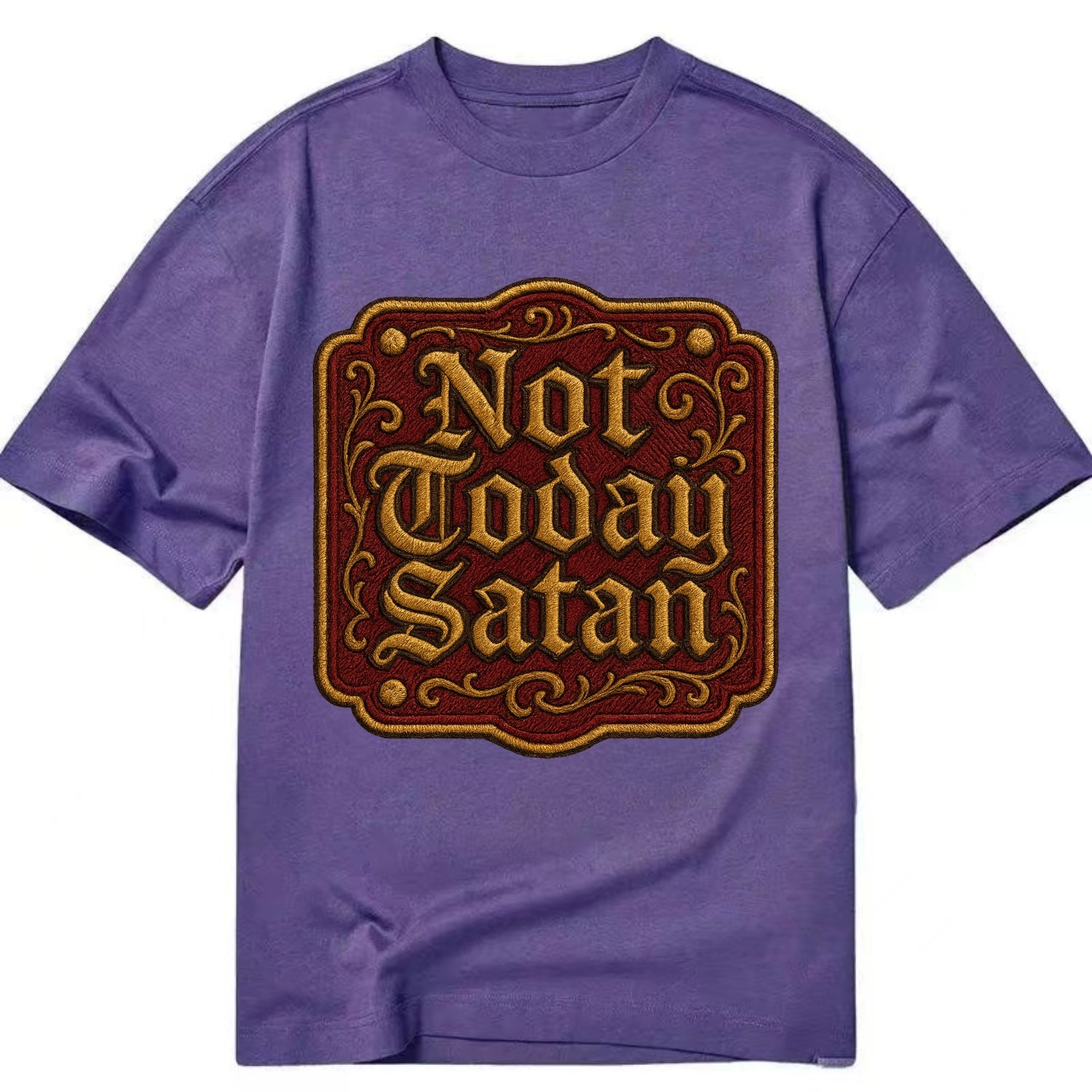 Not Today Satan  - Classic T-shirt - Purple