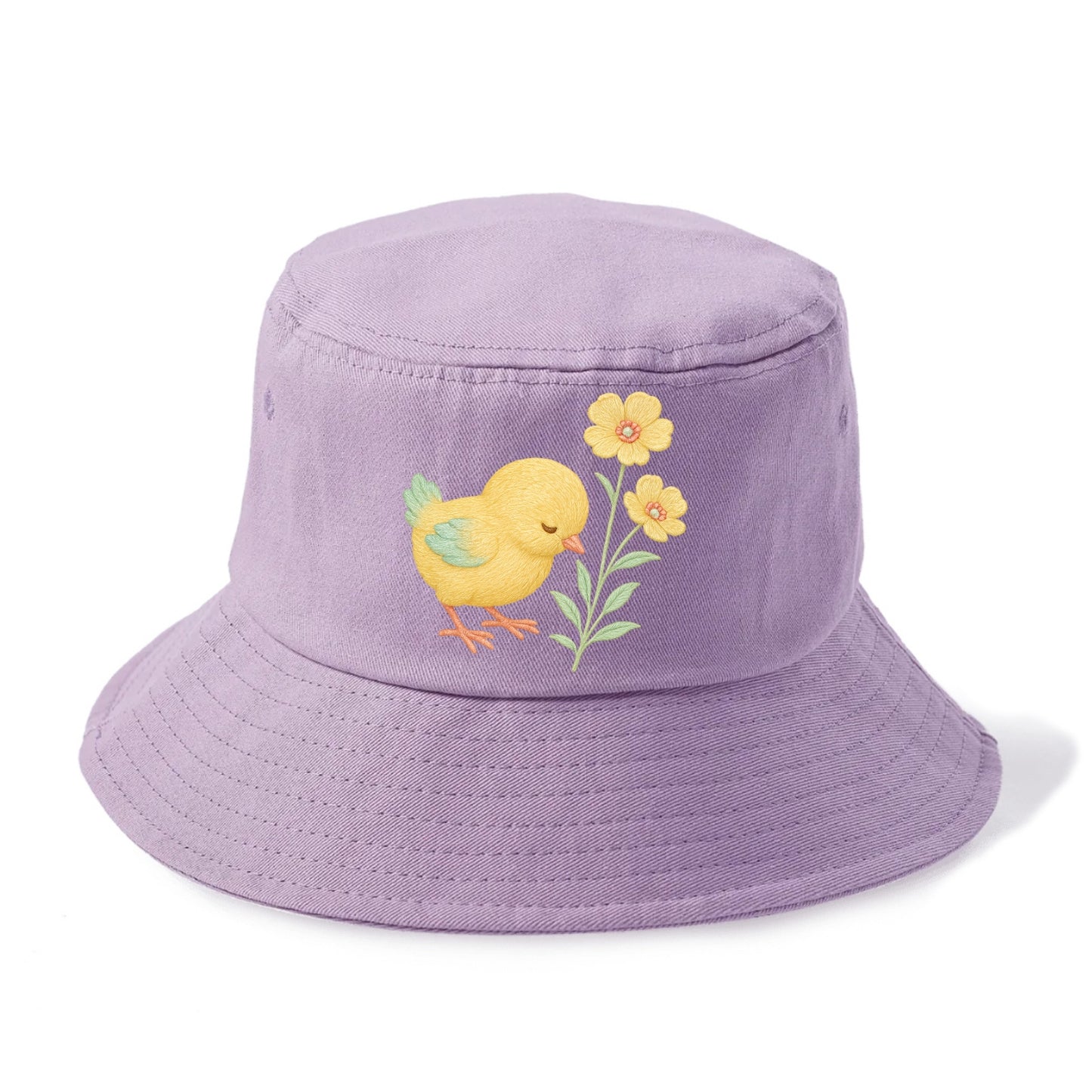 Yellow Chick - Bucket Hat - Purple