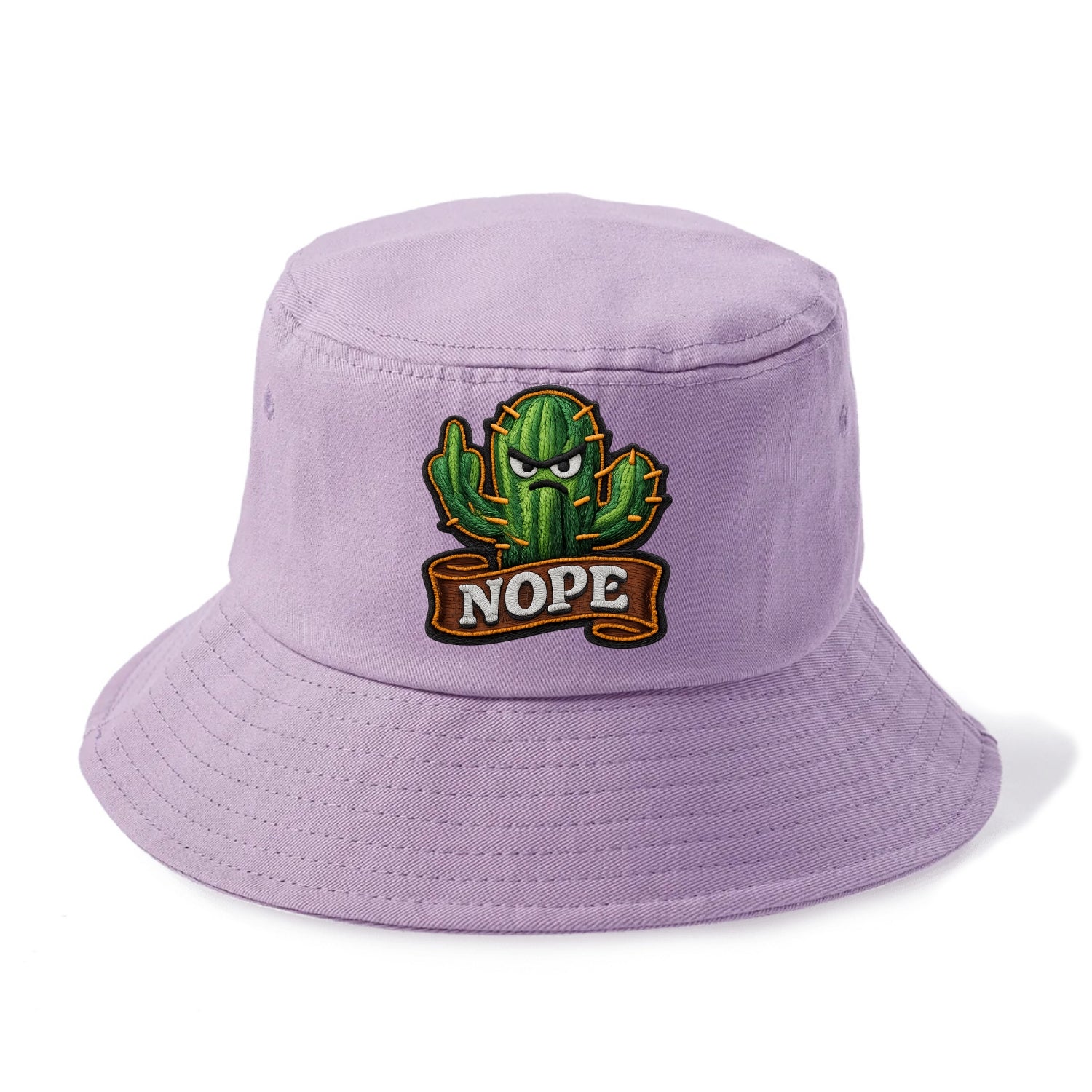 NOPE CACTUS - cactus with attitude in green , prickly personality - Bucket Hat - Purple