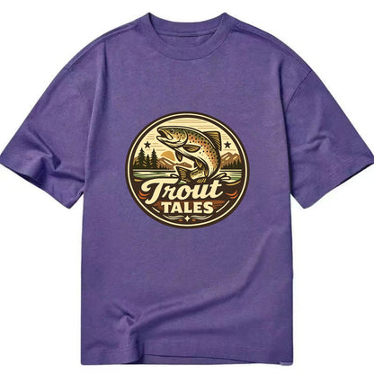 Trout Tales Adventure Emblem - Classic T-shirt - Purple