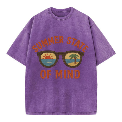 Summer State Of Mind  - Vintage T-shirt - Purple