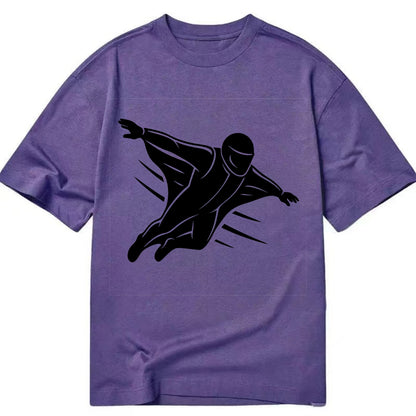 Wingsuit flyer gliding - Classic T-shirt - Purple