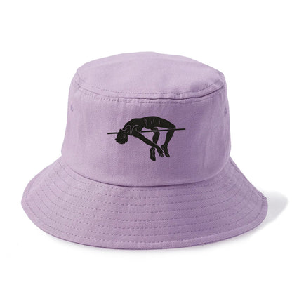 High jumper arching over bar - Bucket Hat - Purple