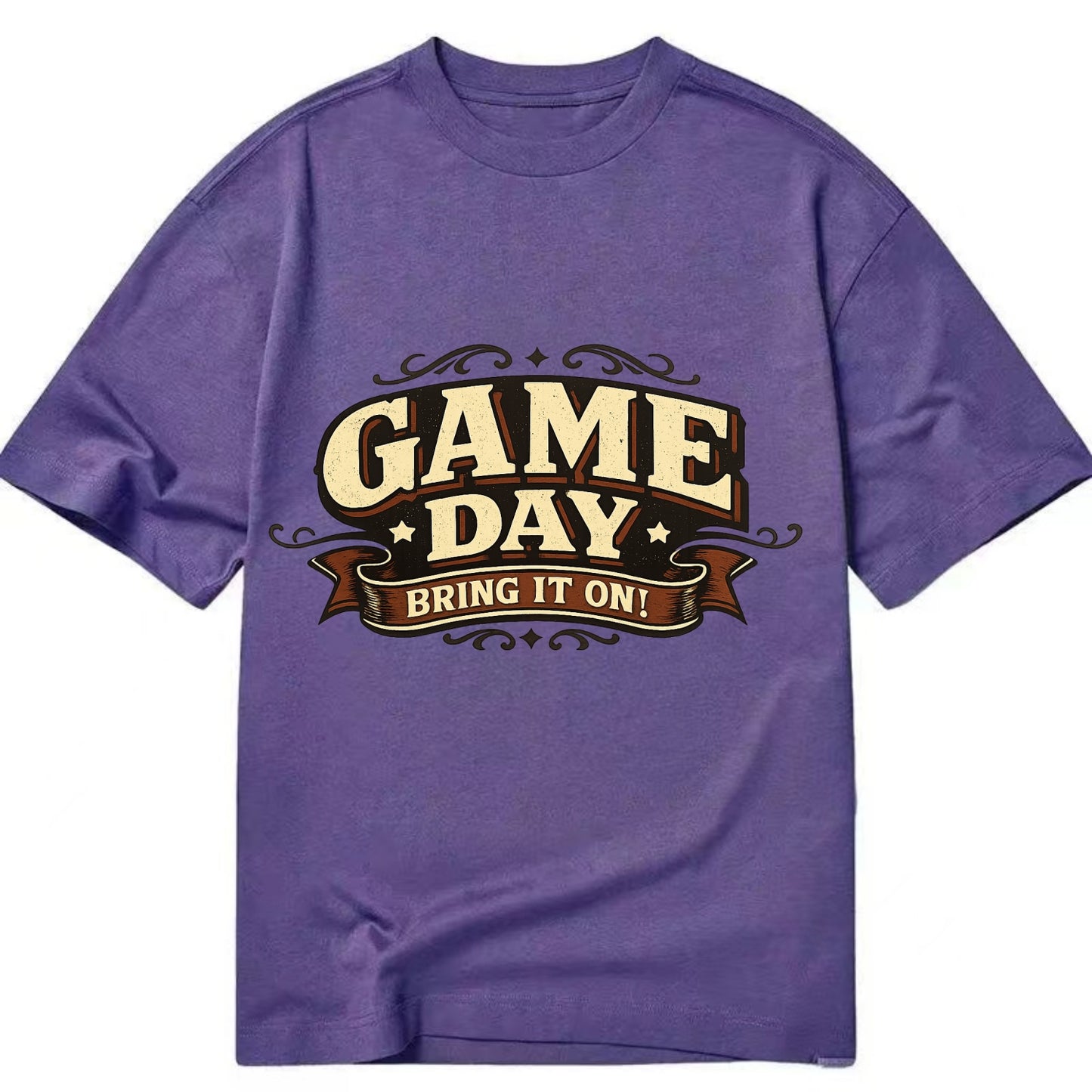 Bold typography design - "GAME DAY" - competition ready, bring it on - Classic T-shirt - Purple