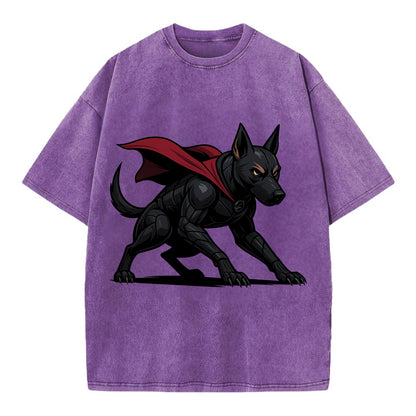 Belgian Malinois Black Panther  - Vintage T-shirt - Purple