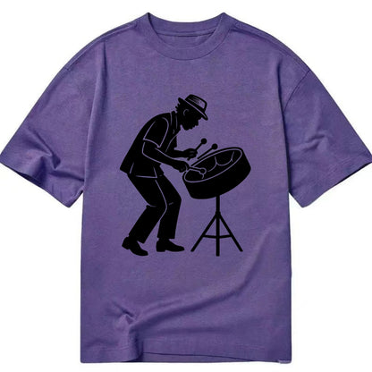 Steel drum player Caribbean rhythm - Classic T-shirt - Purple