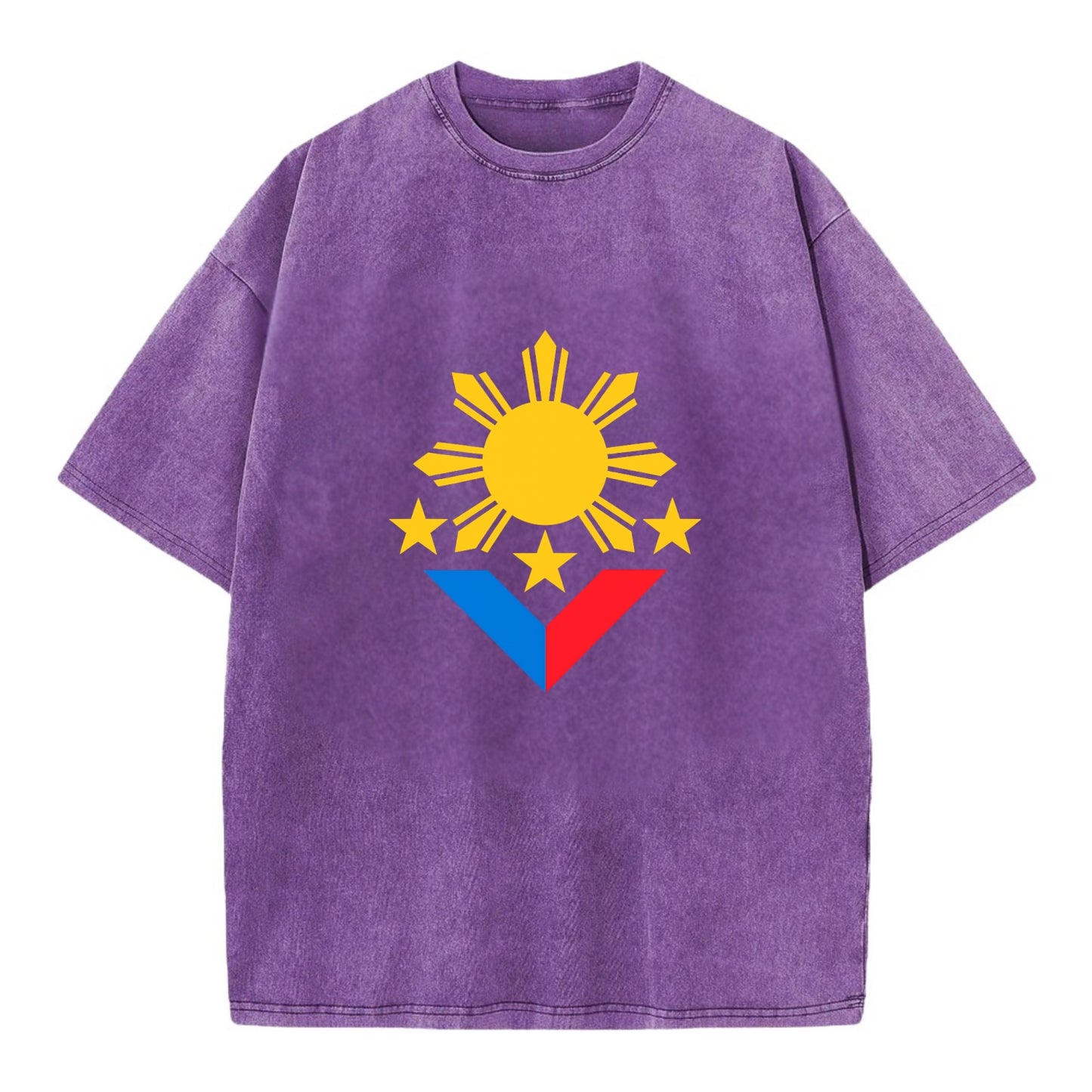 Sun Of Three - Vintage T-shirt - Purple