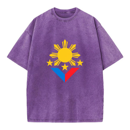 Sun Of Three - Vintage T-shirt - Purple