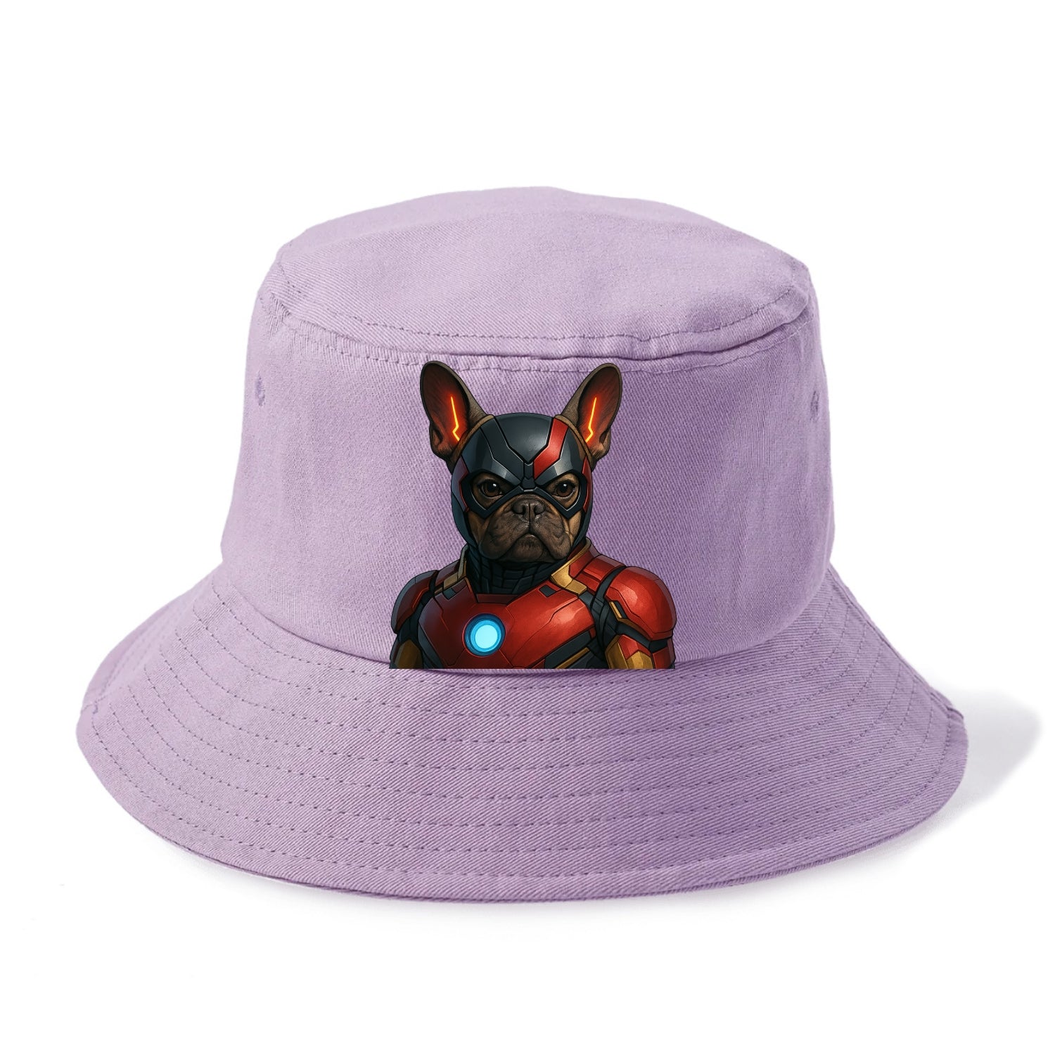 French Bulldog Iron Man  - Bucket Hat - Purple
